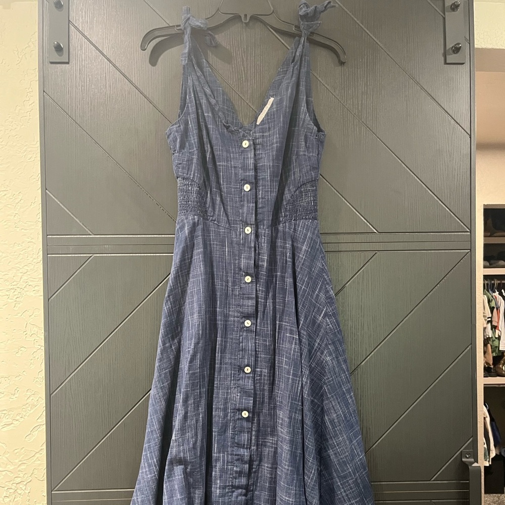 Summer faux button dress